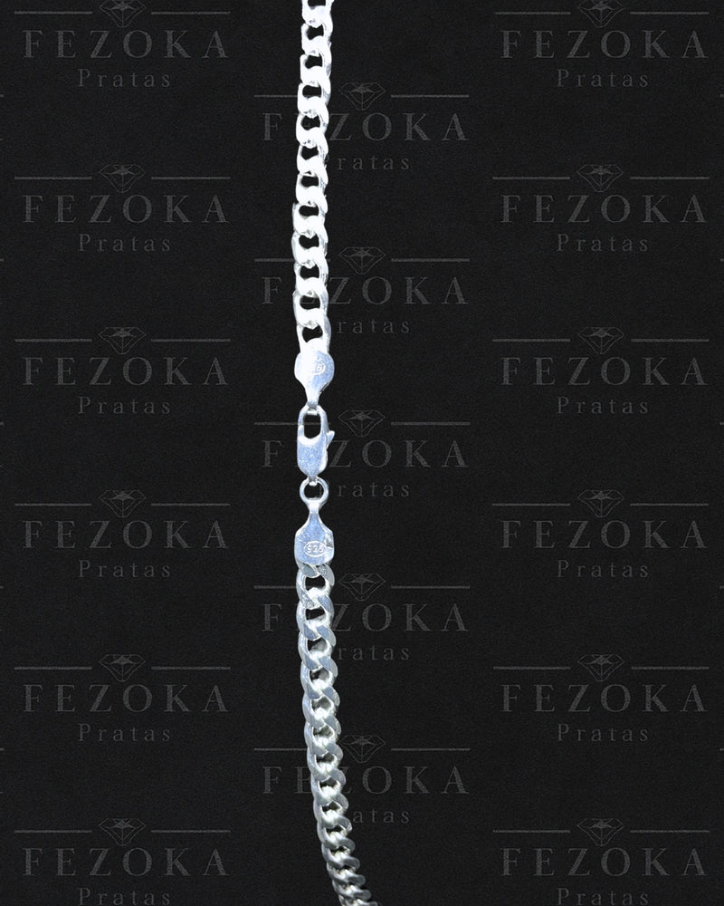 Corrente Prata 925 Nacional - 6mm - Elo 1x1 Grumet - Fecho Italiano