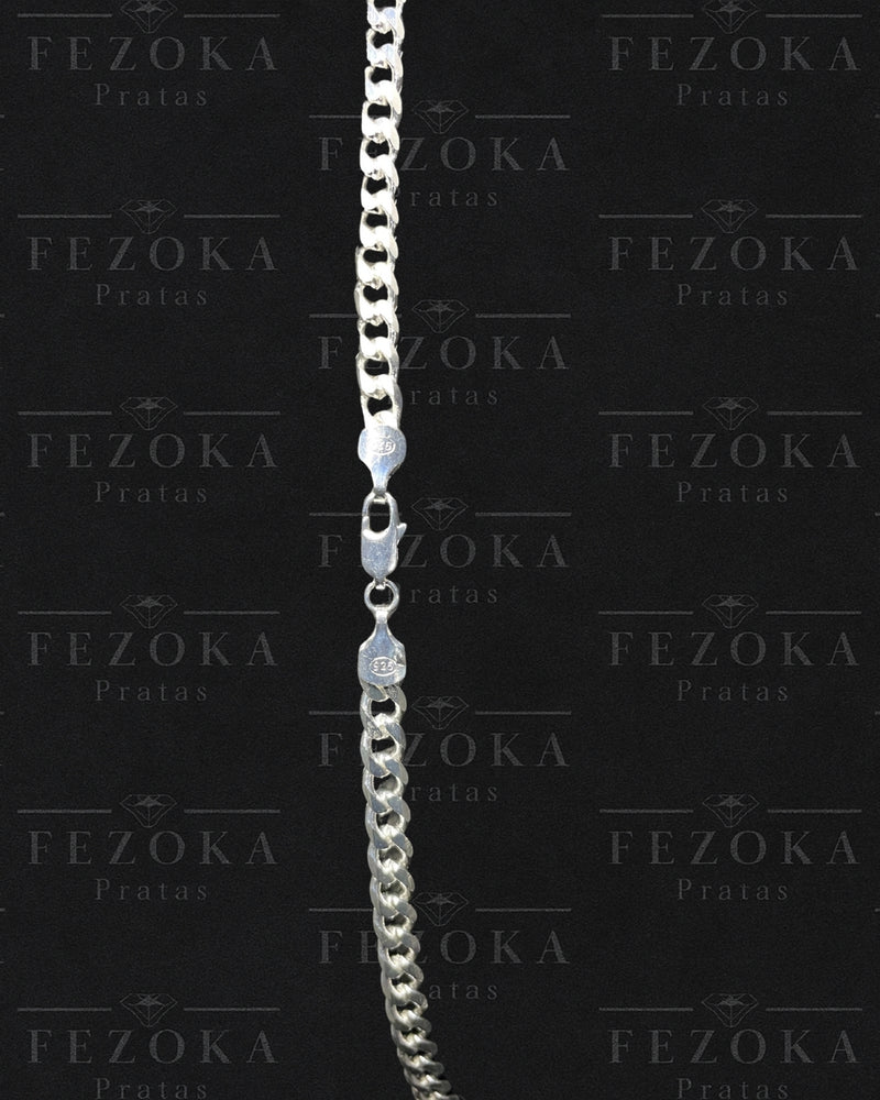 Corrente Prata 925 Nacional - 2mm - Elo 1x1 Grumet - Fecho Italiano