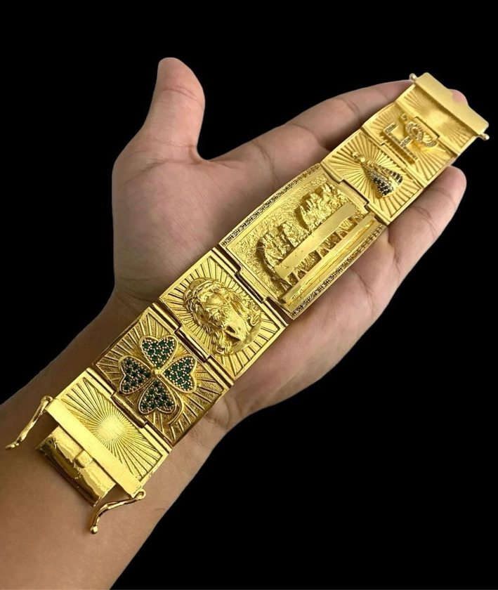 Bracelete Santa ceia Moeda antiga