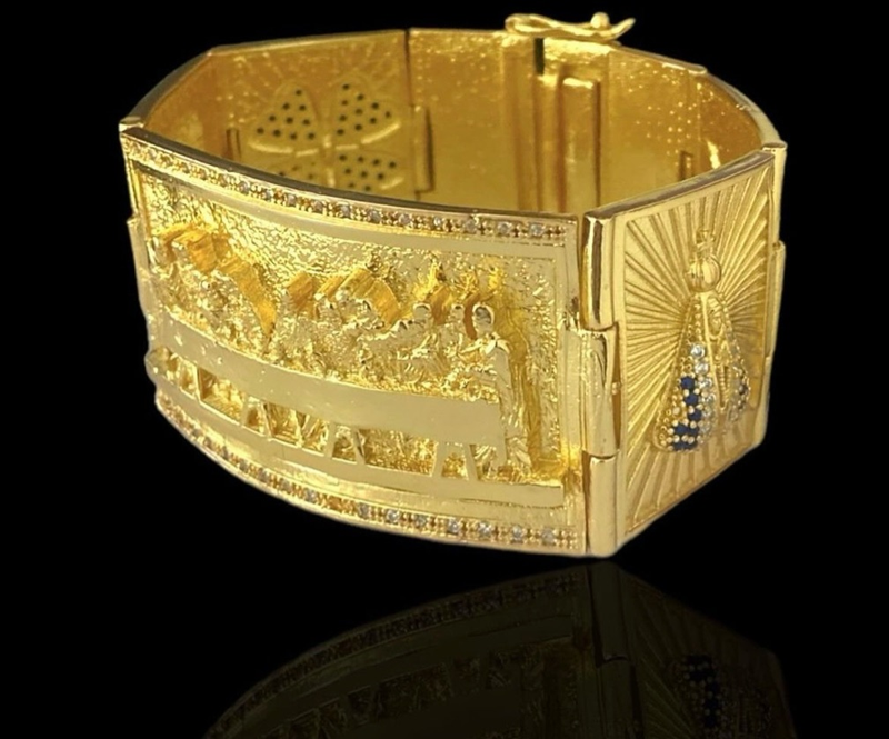 Bracelete Santa ceia Moeda antiga