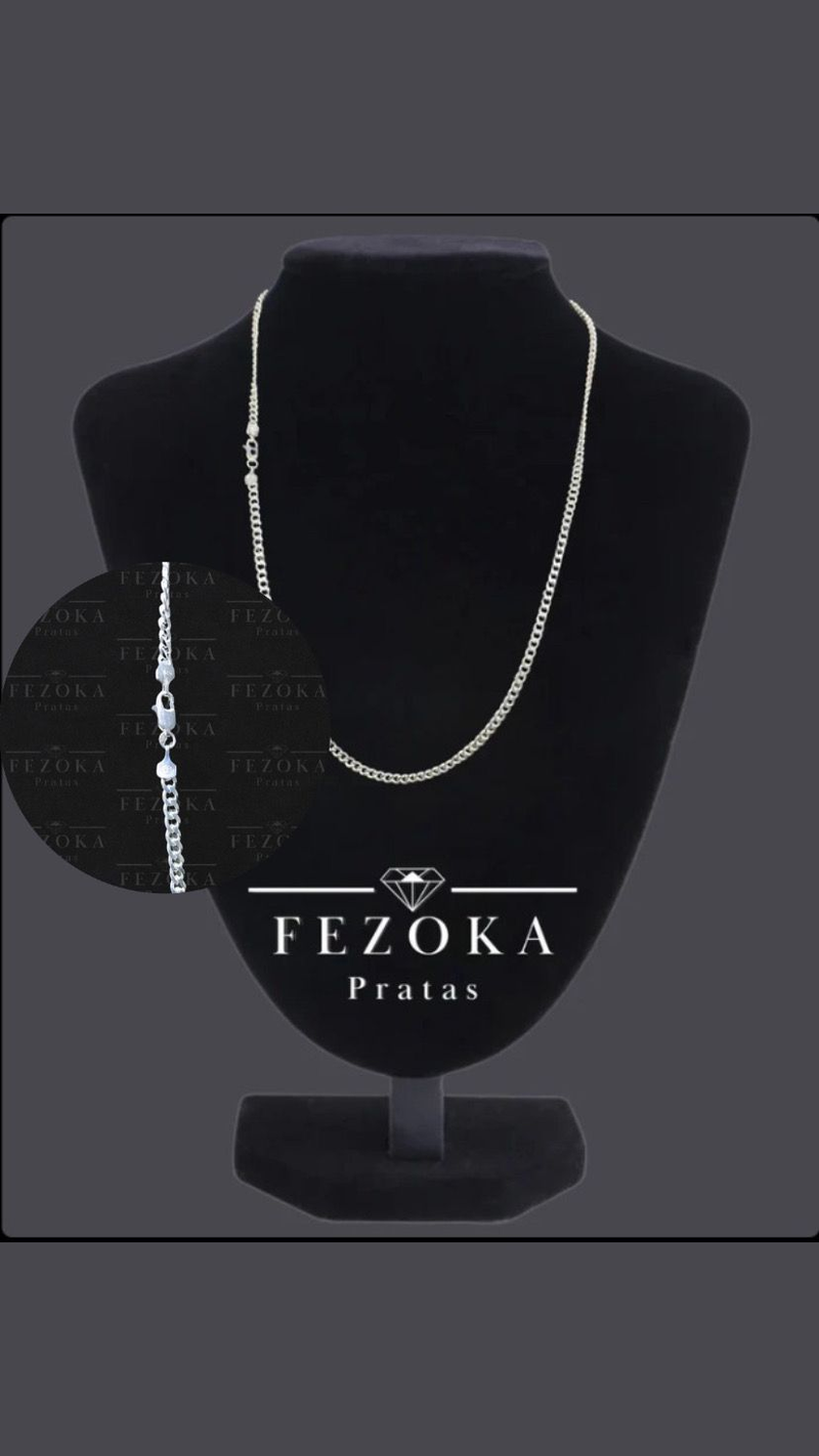 Conjunto Prata 925 Nacional 4mm - Elo 1x1 - Fecho italiano