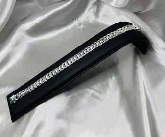 Pulseira Prata 925 Nacional - 10mm - Elo 1x1 Escamada - Fecho Gaveta Antifurto