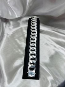 Pulseira Prata 925 Nacional - 22mm - Elo 1x1 Escamada - Fecho Gaveta Antifurto