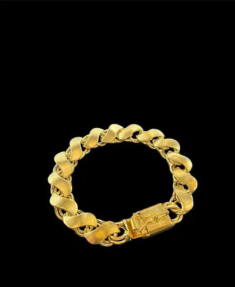 Pulseira Moeda antiga - 12mm- Elo  Frizo X - Fecho Gaveta Antifurto